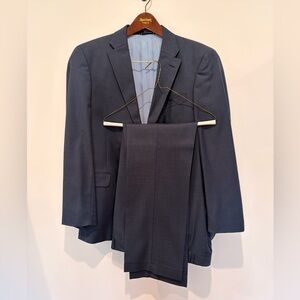 Tommy Hilfiger Men’s Blue 2-Piece Suit - 100% Wool